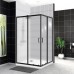 Душевой уголок BelBagno Uno 120x90x195 UNO-195-AH-2-120/90-P-NERO профиль черный/матовый, стекло рифлёное