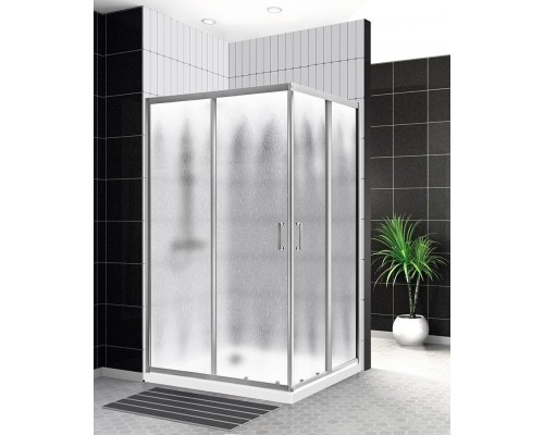 Душевой уголок BelBagno Uno 120x90x195 UNO-195-AH-2-120/90-CH-CR профиль хром, стекло шиншилла