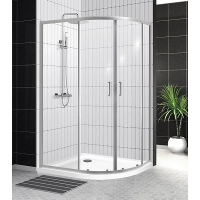 Душевой уголок BelBagno Uno 100х80х195 UNO-195-RH-2-100/80-C-Cr профиль хром, стекло прозрачное