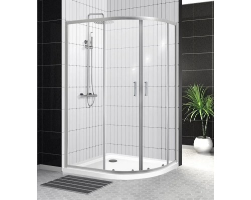 Душевой уголок BelBagno Uno 100х80х195 UNO-195-RH-2-100/80-C-Cr профиль хром, стекло прозрачное