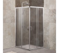 Душевой уголок BelBagno Unique 75-90х75-90х190 UNIQUE-A-2-75/90-P-Cr профиль хром, стекло рифлёное