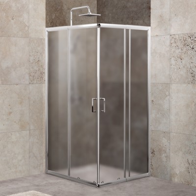 Душевой уголок BelBagno Unique 75-90х75-90х190 UNIQUE-A-2-75/90-P-Cr профиль хром, стекло рифлёное