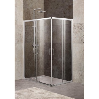 Душевой уголок BelBagno Unique 100-115x75-90x190 UNIQUE-AH-2-100/115-75/90-C-Cr профиль хром, стекло прозрачное