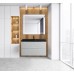 Зеркало BelBagno Kraft 88,5x78,5 SPC-KRAFT-885-785-TCH-WARM-NERO с сенсором и подогревом, в алюминиевой раме