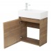 Тумба под раковину BelBagno Kraft Mini KRAFT MINI-500/260-1A-SO-RT-L подвесная, левая Rovere Tabacco