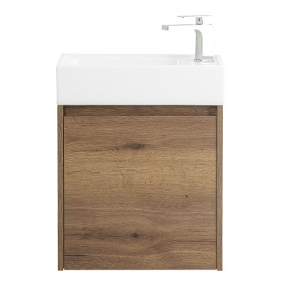 Тумба под раковину BelBagno Kraft Mini KRAFT MINI-500/260-1A-SO-RT-L подвесная, левая Rovere Tabacco