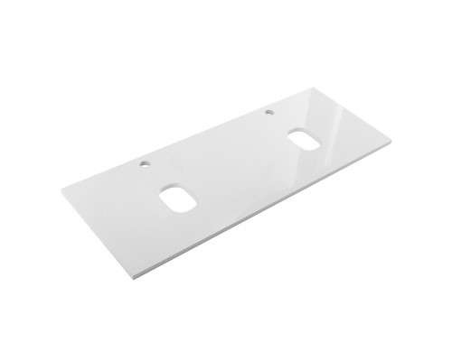 Столешница из МДФ BelBagno EK-120-2-BL с двумя отверстиями, Bianco Lucido