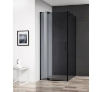 Душевой уголок Cezares Slider 900-1000x900x1950 SLIDER-AH-1-90-90/100-GRIGIO-NERO профиль чёрный/матовый, стекло серое