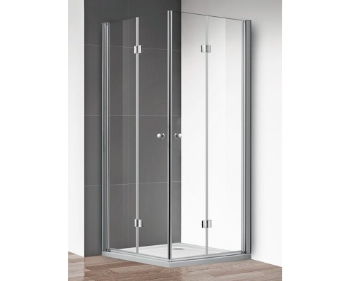 Душевой уголок Cezares Eco 800x900x1950 ECO-O-ASH-2-80/90-C-Cr профиль хром, стекло прозрачное