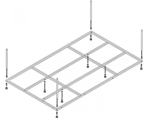 Металлический каркас для ванны Cezares 190x145 PLANE_DUO-MF