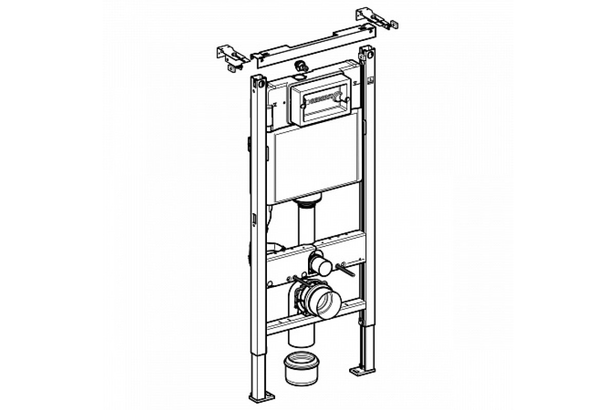 Инсталляция geberit чертеж