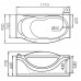 Акриловая ванна Gemy 171х92 с гидромассажем G9072 O R