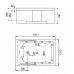 Акриловая ванна Gemy 181х121 с гидромассажем G9061 B R