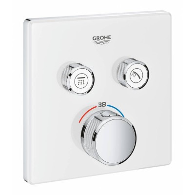 Смеситель Grohe Grohtherm SmartControl 29156LS0 для ванны и душа с термостатом, белая луна