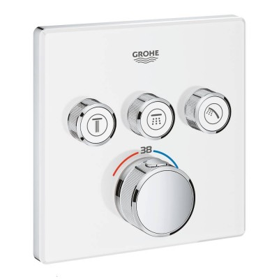 Смеситель Grohe Grohtherm SmartControl 29157LS0 для ванны и душа с термостатом, белая луна