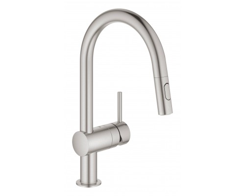 Смеситель Grohe Minta 32321DC2 для кухонной мойки с вытяжной лейкой, суперсталь