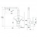 Смеситель IDDIS Rule RULBLLFi05 для кухонной мойки с подключением к фильтру, черный/матовый