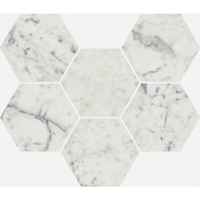 Мозаика Italon Charme Extra Carrara Hexagon 25х29 пат. 620110000065