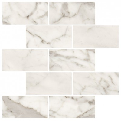 Мозаика Kerranova Marble Trend 30,7х30,7 Carrara K-1000/LR/m13/307x307x10