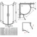 Душевая дверь Radaway Euphoria PDD 383003-01L 1000x2000 прозрачное, левая часть