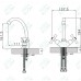 Смеситель Rossinka H02-62 для раковины, хром